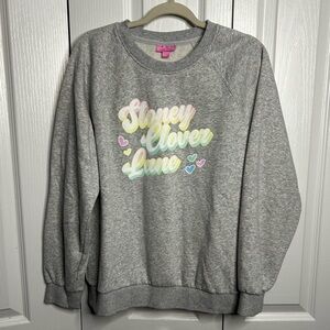 Stoney Clover Lane Target Large Gray Pastel Ombre Heart Pullover Sweatshirt‎